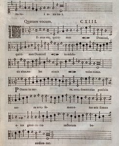 Notenblatt der Psalmi Poenitentiales von Roland de Lassus (1604) von Unknown artist