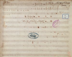 Notenblatt der Symphonie von Don Giovanni, Oper von Mozart (1812) von Unknown artist