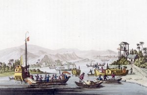 Schiffe aus Cochinchina. Bibliotheque des arts décoratifs de Paris in „Le costume ancien et moderne“