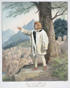 Shoshone-Häuptling in voller Tracht, Stony Mountain Indianer von Unknown artist
