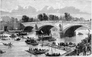 Siphon der Alma-Brücke - Gravur von Unknown artist