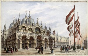 Markusdom - in "Album der Hauptansichten von Venedig", illustriert von Marco Moro, Ed. Gio Brizeghel, ca. 1840 von Unknown artist
