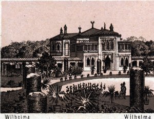 Stuttgart, Deutschland: Blick auf Wilhelma. Aus „Die Welt illustriert 168 Ansichten“ (spätes 19. Jahrhundert) von Unknown artist