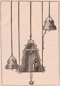Technischer Schnitt einer Taucherglocke, ca. 1833 von Unknown