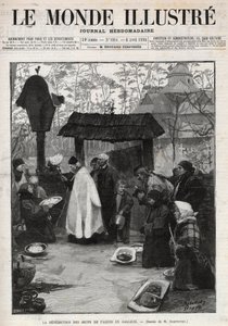 Die Segnung der Ostereier in Galizien (Kleinrussland) - Gravur in „The Illustrous World“ von 1895