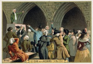 Der Club der Jakobiner (14.05.1790). Chromolithographie des 19. Jahrhunderts von Unknown artist