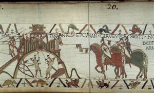 Der Herzog der Bretagne übergibt dem Herzog der Normandie die Schlüssel der Stadt am Ende eines Speers von Unknown artist