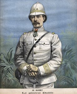 Der französische General Alfred Amédée Dodds (1842-1922) in Benin (Dahomey) im Jahr 1892