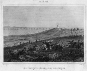 Die Franzosen landeten in Afrika. von Unknown artist