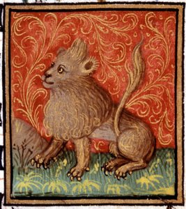 Der Löwe. Miniatur eines Horoskops. Manuskript aus dem 15. Jahrhundert. Bibl. Trivulziana, Mailand.