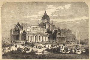 Der Palast der Industrie in Amsterdam im Jahr 1864 (1929 durch ein Feuer zerstört) - Niederlande, Amsterdam. Het Paleis voor Volksvlijt