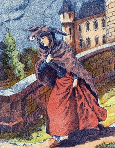 Die Flucht der Prinzessin. Anonyme Illustration zu „Eselshaut“ von Charles Perrault von Unknown artist