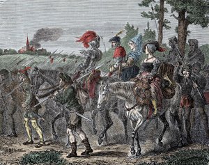 Der Aufstand der Bauern - Bauernkrieg (1524-1526): religiöse Aufstände (protestantische Reform), wirtschaftliche und soziale in Deutschland, Schweiz und Elsass-Lothringen von Unknown artist