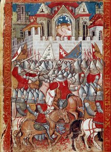 Die Belagerung von Pamplona in Spanien durch Karl den Großen