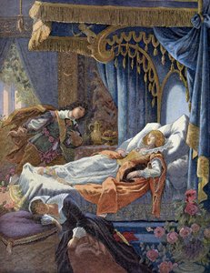 Dornröschen von Perrault. Chromolithographie des 19. Jahrhunderts von Unknown artist