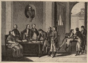 Der Vertrag von Tolentino oder der Frieden von Tolentino ist ein Friedensvertrag, der am 19. Februar 1797 in Tolentino, Italien, zwischen Frankreich und den Päpstlichen Staaten unterzeichnet wurde. (Zwischen General Bonaparte und Papst Pius VI (1717-1799).