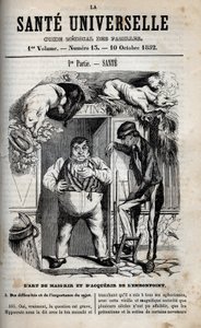 Die Kunst, Gewicht zu verlieren und zuzunehmen - Gravur in „La Sante Universelle - Guide Medical des Familles“ 1852