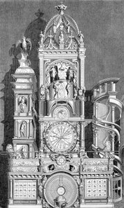 Die astrologische Uhr von Straßburg, ausgeführt 1573 von Conrad Dasypodius - Gravur von Unknown artist