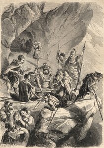 Die Fälscher von Kabylien im Jahr 1857. (Fälschung). Gravur in „Le Monde illustrious“ von 1857. Private Sammlung. von Unknown artist