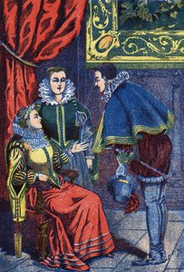 Der Tanz. Anonyme Illustration für „Aschenputtel“ von Charles Perrault