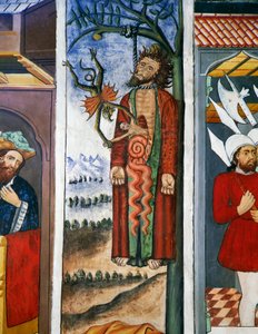 Tod des Judas, Fresken in der Kapelle St. Sebastian von Unknown artist