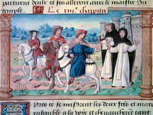Die Abreisen der Brüder Nicolo und Matteo Polo, Vater und Onkel des jungen Marco Polo, um 1271 von Unknown artist