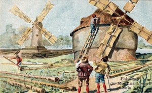 Der Beruf des Windmühlenbauers zu Beginn des 18. Jahrhunderts.