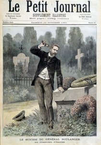 Der Selbstmord von General Boulanger auf dem Friedhof von Ixelles - in "Le Petit Journal" vom 10.10.1891 von Unknown artist
