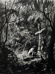Das Grab des Entdeckers Henri Mouhot in Indochina von Unknown artist