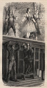 Theatertricks - Metamorphose - Gravur von 1875 von Unknown artist