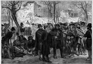 Dritter Carlistenkrieg (1872-1876): Carlisten-Gefangene in der Alhambra von Granada. von Unknown artist