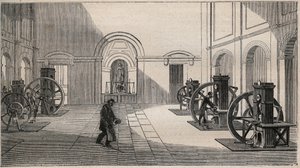 Thonnelier-Münzpresse bei La Monnaie in Paris - Gravur von 1877 von Unknown artist