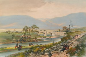 ?Traktir-Brücke nach der Schlacht von Tschernaja?, 1855 von Unknown
