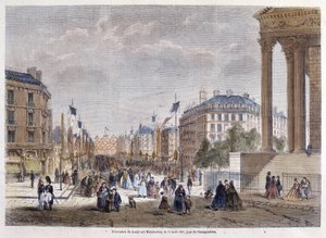 Transformationen von Paris unter dem Zweiten Kaiserreich, Haussmann Paris. Einweihung des Boulevard Malesherbes (Haussmann-Arbeiten) von Unknown artist