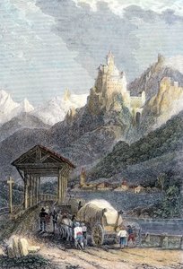 Schloss Trostburg in Tirol von Unknown artist