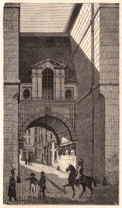Ansicht eines Renaissance-Gebäudes aus der Zeit Heinrichs II. in der Nazarethstraße in Paris, Frankreich von Unknown
