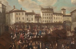 Ansicht des Grand Marché Verziere in Mailand