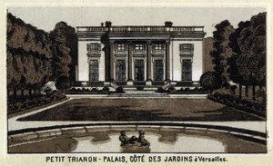 Ansicht des Peer Trianon in den Gärten von Versailles.
