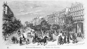 Ansicht des Varieté-Theaters am Boulevard Montmartre