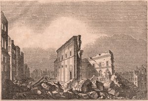 Ansicht der Ruinen von St. Paul nach dem Erdbeben von 1755, Lissabon, Portugal