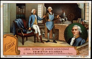 Besuch von Berthollet bei Lavoisier an der Sorbonne in Paris