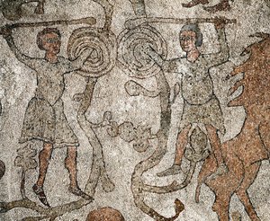 Ringer, Symbol des Christentums. Pflaster von Pantaleone