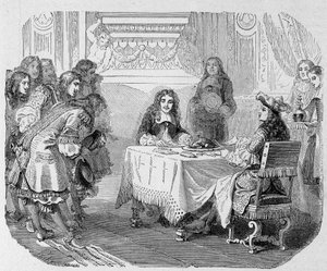 „Sie sehen mich, meine Herren“, sagte der König, „ich bin beschäftigt, Molière zu essen“: Ludwig XIV. und Molière am Tisch - in „Paris durch die Jahrhunderte“