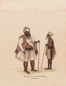 Zemendars des Jullundur Distrikts, um 1850