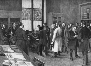 Im Kabinett von Louis Pasteur im Jahr 1886