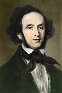 Porträt von Felix Mendelssohn - Bartholdy. Deutscher Komponist (1809 bis 1847) von Unknown artist
