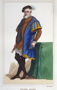 Porträt von Philippe de Chabot, Seigneur von Brion, Admiral von Frankreich (1480-1543). Gravur von 1830