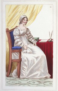 Porträt von Sophie Cottin (1770-1807), französische Schriftstellerin. Gravur von 1830. von Unknown artist