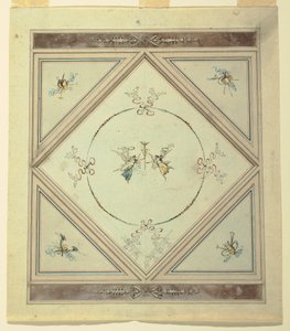 Zeichnung, Decke eines Schlafzimmers, 1820–23 von Unknown artistUnknown artist