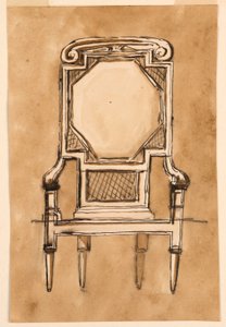 Zeichnung, Stuhl, 1780–1790 von Unknown artistUnknown artist